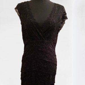 Dressbarn Collection Gorgeous Sexy Black Sequined Cocktail Dress